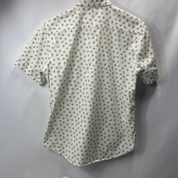 Public Art Nordstrom Navy White Avocado Print Button Shirt Mens Size M Medium - Picture 5 of 5